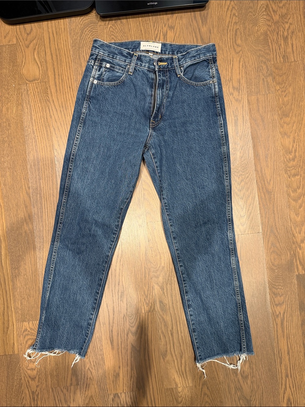 SLVRLAKE Straight-Leg Dark Blue Women's Jeans